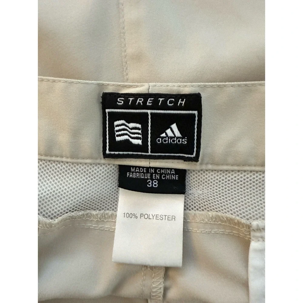 Lot 2 Adidas Golf Bermudas Shorts Men Size 38‎ Tan and Khaki Pockets 9.5